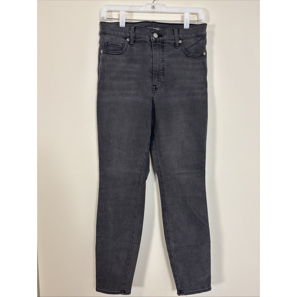 Lucky Brand Jean Leggings Size 4 Uni Fit 30x32 Reg Skinny Charcoal Wash Denim